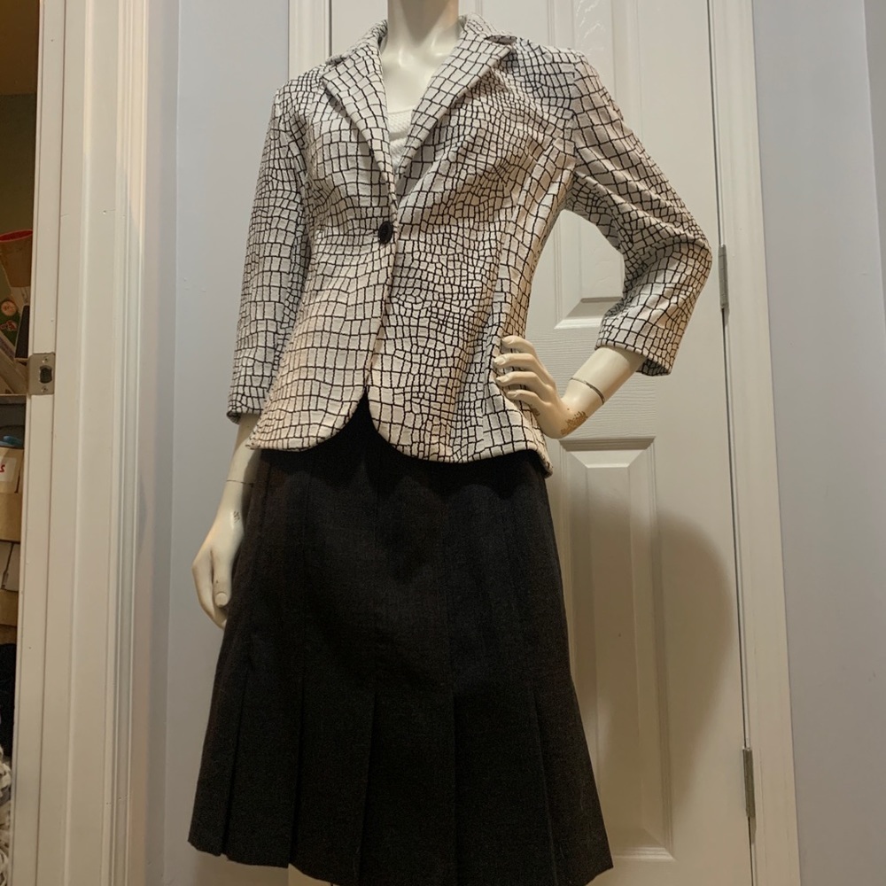 Perfect 80’s Dark Grey Wool Pleated Skirt! Doncaster sz. 8 lined Made in the USA